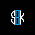 SBK letter logo abstract creative design. Royalty Free Stock Photo