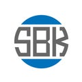 SBK letter logo design on white background. SBK creative initials circle logo concept. SBK letter design Royalty Free Stock Photo