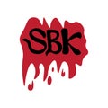 SBK unique logo initial design vector Royalty Free Stock Photo