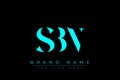 SBN abstract letter logo design Royalty Free Stock Photo