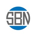SBN letter logo design on white background. SBN creative initials circle logo concept. SBN letter design Royalty Free Stock Photo
