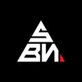 SBN triangle letter logo design with triangle shape. SBN triangle logo design monogram. SBN triangle vector logo template with red Royalty Free Stock Photo