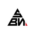 SBN triangle letter logo design with triangle shape. SBN triangle logo design monogram. SBN triangle vector logo template with red Royalty Free Stock Photo