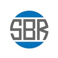 SBR letter logo design on white background. SBR creative initials circle logo concept. SBR letter design Royalty Free Stock Photo