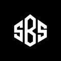 SBS letter logo design with polygon shape. SBS polygon and cube shape logo design. SBS hexagon vector logo template white and Royalty Free Stock Photo