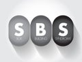 SBS - Sick Building Syndrome is a various nonspecific symptoms that occur in the occupants of a building, acronym medical concept