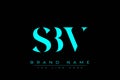 SBV abstract letter logo design Royalty Free Stock Photo