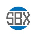 SBX letter logo design on white background. SBX creative initials circle logo concept. SBX letter design Royalty Free Stock Photo