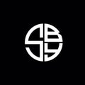 SBY logo SBY icon SBY monogram SBY letter minimalist Circle flat Unique modern abstract logo design Royalty Free Stock Photo