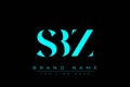 SBZ abstract letter logo design Royalty Free Stock Photo