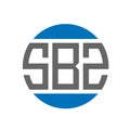 SBZ letter logo design on white background. SBZ creative initials circle logo concept. SBZ letter design Royalty Free Stock Photo