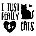 Cats rule the world, black and white vector graphics, English phrases,phrase illustrations of Cat claw design Royalty Free Stock Photo