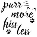 Cats rule the world, black and white vector graphics, English phrases,phrase illustrations of Cat claw design