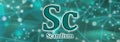 Sc symbol. Scandium chemical element Royalty Free Stock Photo