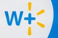 SC, USA May 2022. Illustrative editorial image Walmart membership W plus logo