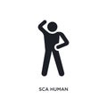 sca human isolated icon. simple element illustration from feelings concept icons. sca human editable logo sign symbol design on