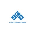 SCA letter logo design on BLACK background. SCA creative initials letter logo concept. SCA letter design Royalty Free Stock Photo