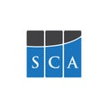 SCA letter logo design on black background.SCA creative initials letter logo concept.SCA letter design Royalty Free Stock Photo