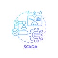 SCADA blue gradient concept icon Royalty Free Stock Photo