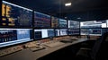 SCADA System Engineer Monitoring Control Room Royalty Free Stock Photo