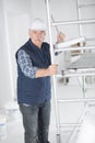 scaffold builder at work Royalty Free Stock Photo