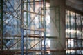 Scaffold. Construction Scaffoldings. It used as the temporary structure to support building structure during construction Royalty Free Stock Photo