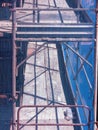 Scaffold detail side view Royalty Free Stock Photo