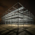 Nighttime Illumination of a Scaffold Structure
