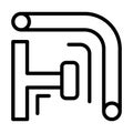 Scaffold pipe icon, outline style Royalty Free Stock Photo