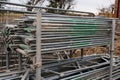 Scaffold system frames on stillage