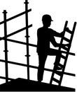 Scaffolder at work Royalty Free Stock Photo