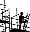 Scaffolder working on site Royalty Free Stock Photo