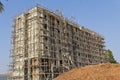 Scaffolding on apartment building