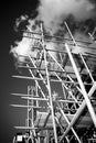 Scaffolding on a building site Royalty Free Stock Photo