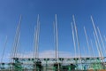 Scaffolding on building site