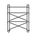 scaffolding civil engineer line icon vector illustration