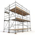Scaffolding construction isolated on white background Royalty Free Stock Photo