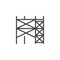Scaffolding construction line icon
