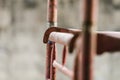 Scaffolding in construction. scaffold pipe clamp and parts Royalty Free Stock Photo