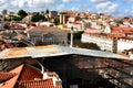 Scaffolding enclosure on the rooftops of Lisbon