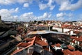 Scaffolding enclosure on the rooftops of Lisbon