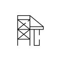 scaffolding icon. Element of construction for mobile concept and web apps illustration. Thin line icon for website design and