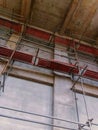 scaffolding installation Royalty Free Stock Photo