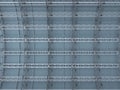 Scaffolding metal truss on concrete wall rendered background