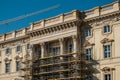 Scaffolding on the new facade of the Berliner Stadtschloss Cit Royalty Free Stock Photo