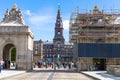 Scaffolding on the old parlament building en Copenhagen. Royalty Free Stock Photo