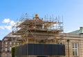 Scaffolding on the old parlament building en Copenhagen. Royalty Free Stock Photo