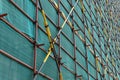 Scaffolding & protection netting on an unfinished building