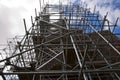 Scaffolding, a scaffold or system of scaffolds. Royalty Free Stock Photo