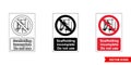 Scaffolding sign scaffolding in complete do not use icon of 3 types color, black and white, outline. Isolated vector sign